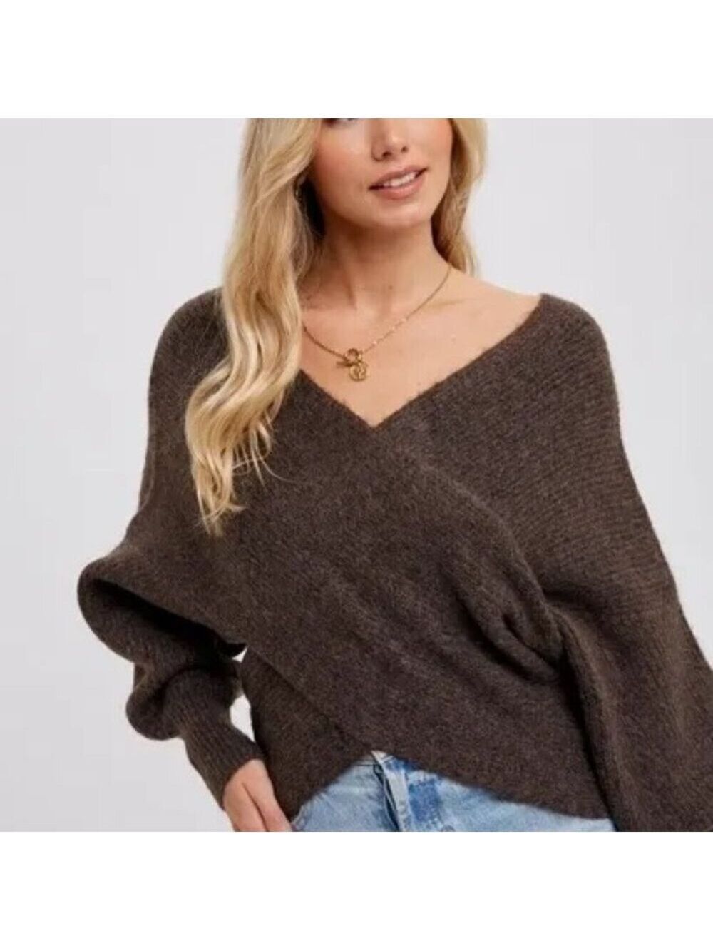 CLEAR OUT!!! Crossover Ribbed Pullover - Picture 8 of 10